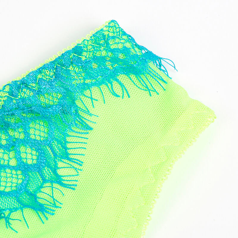 Lingerie Sexy in Pizzo Subblime 955328 — Verde/Blu, L/XL