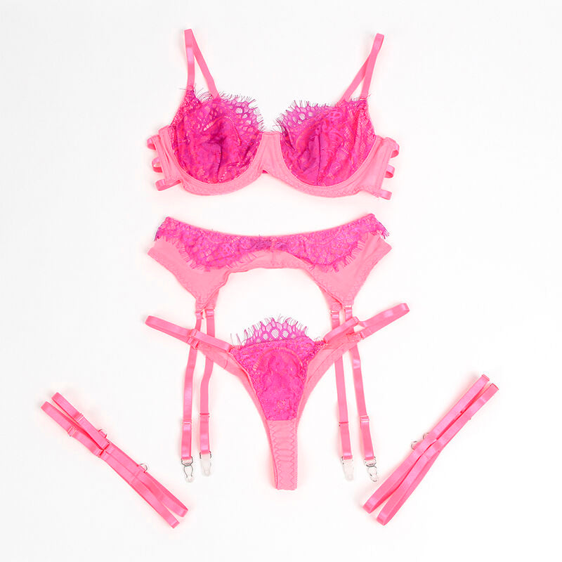 Lingerie Sexy con Pizzo Subblime 955366 — Rosa e Viola L/XL