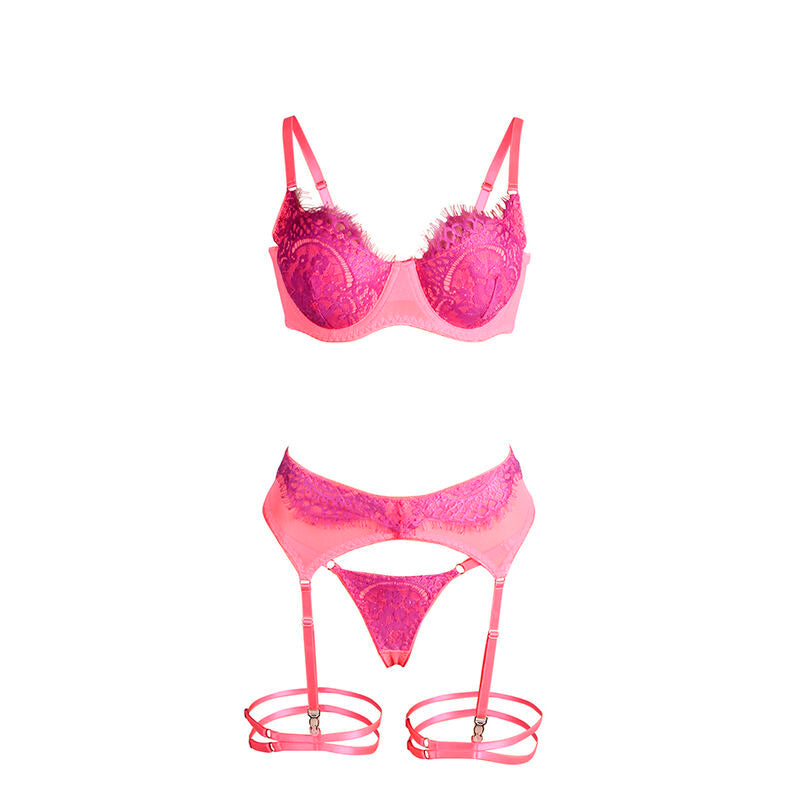 Lingerie Sexy con Pizzo Subblime 955366 — Rosa e Viola L/XL