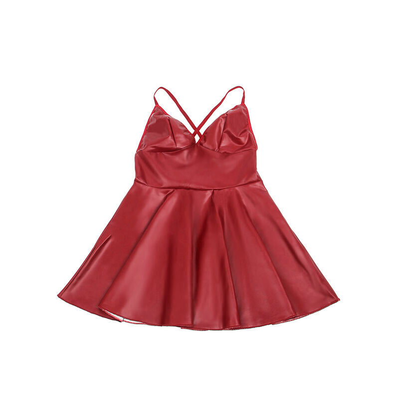 Lingerie Sexy con Spalline Subblime — Bordeaux, Ecopelle S/M