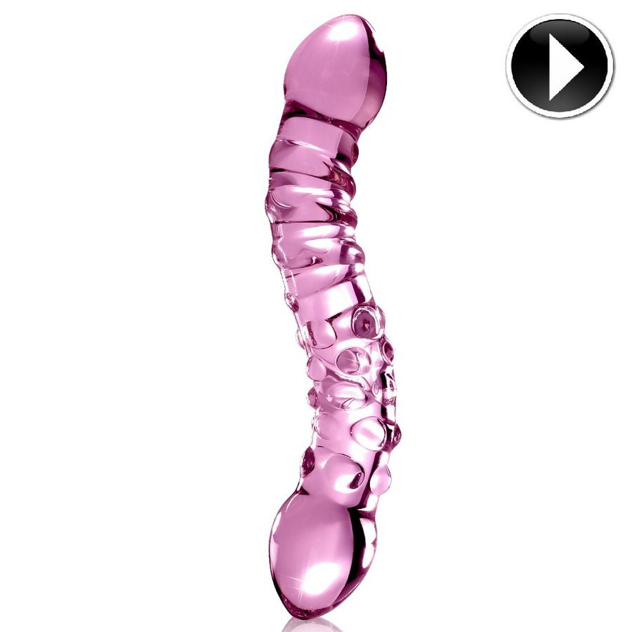 Dildo in Vetro Doppio Icicles N.55 — Doppia Estremità