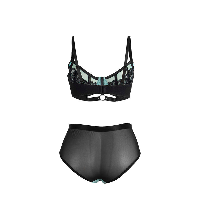 Lingerie Sexy in Pizzo Verde Subblime — Set Reggiseno S/M