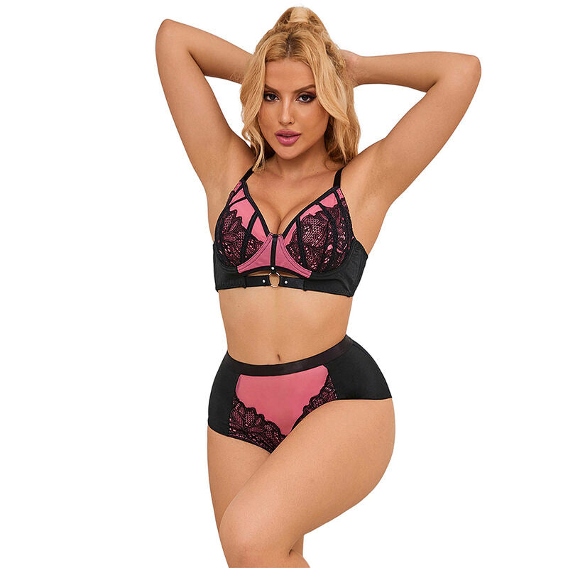 Lingerie Sexy in Pizzo e Rete Subblime — Rosa, S/M
