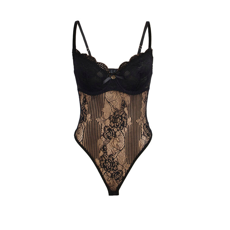 Body Erotico in Pizzo Aperto Subblime — Nero, S/M