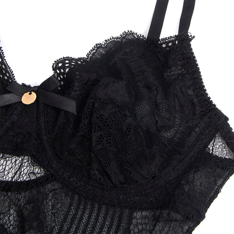 Body Erotico in Pizzo Aperto Subblime — Nero, S/M