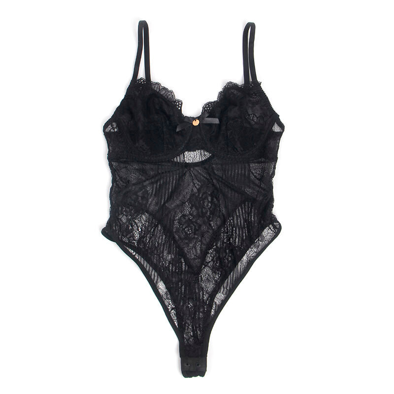 Body Erotico in Pizzo Aperto Subblime — Nero, S/M