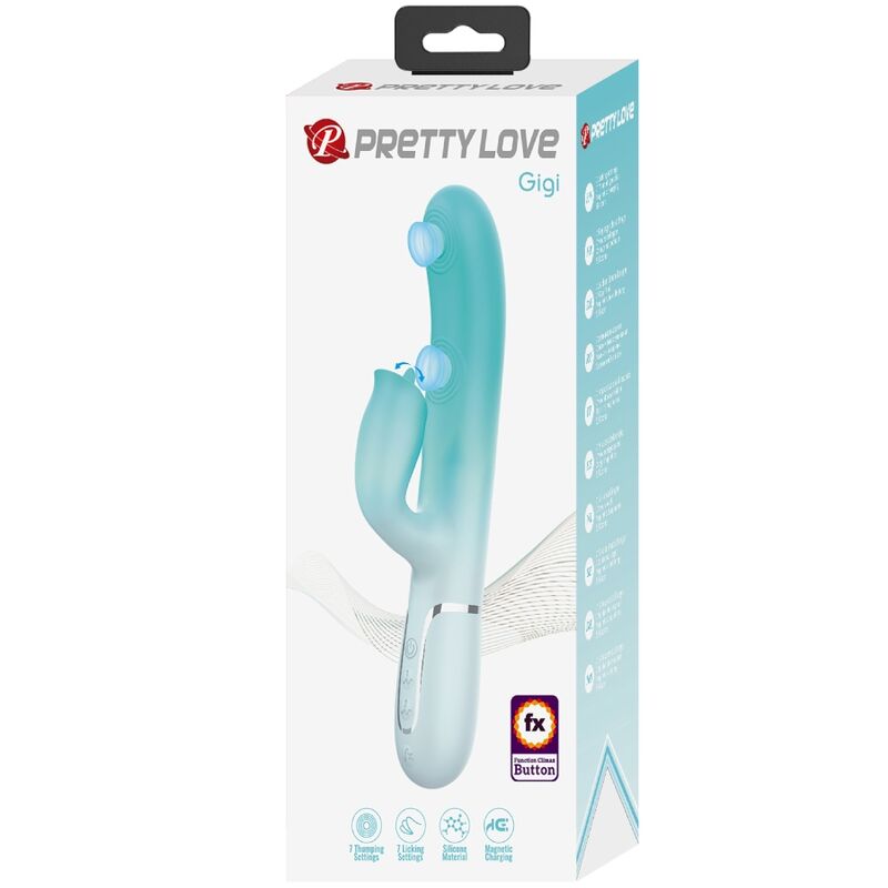 Vibratore Rabbit Pretty Love Gigi — 7 Modalità, Verde Acqua