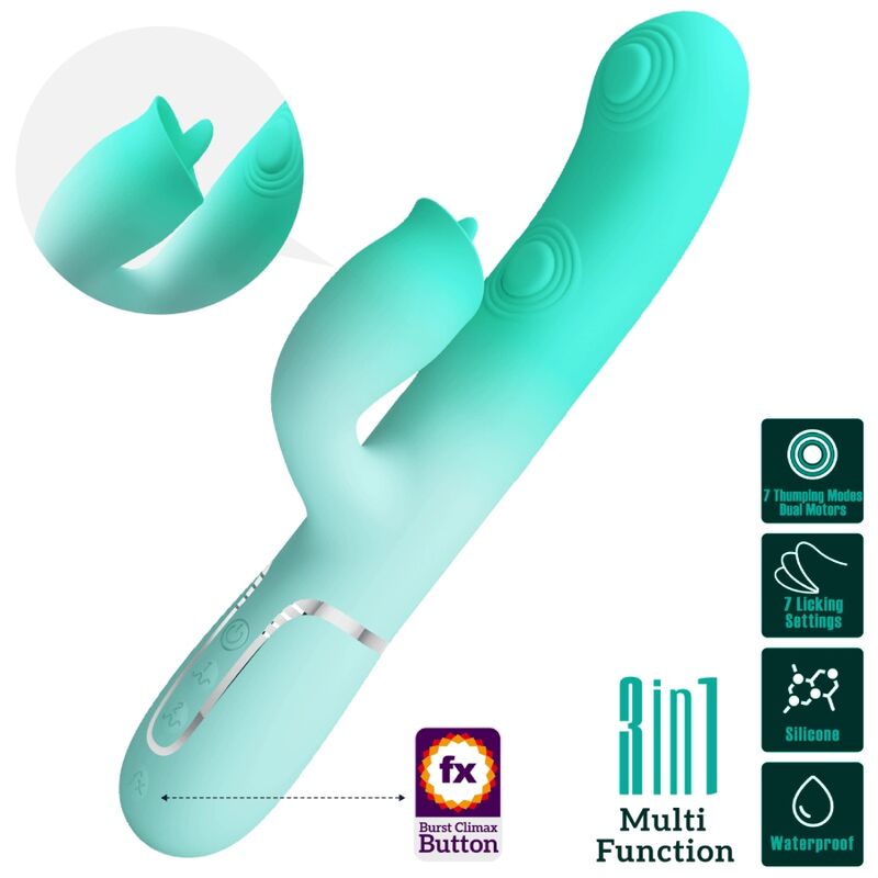 Vibratore Rabbit Pretty Love Gigi — 7 Modalità, Verde Acqua