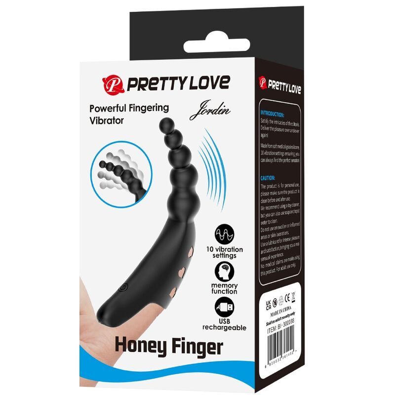 Vibratore Dita Punto G e Clitoride Pretty Love Jordin — 10 modalità