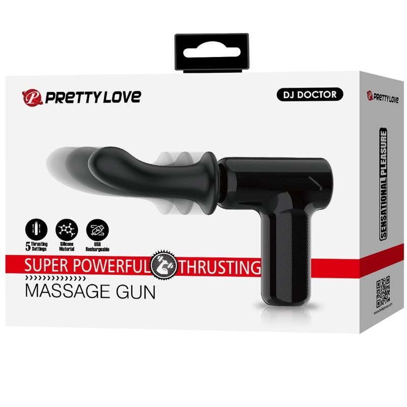 Vibratore Wand Pretty Love DJ Doctor — 5 Modalità, Nero