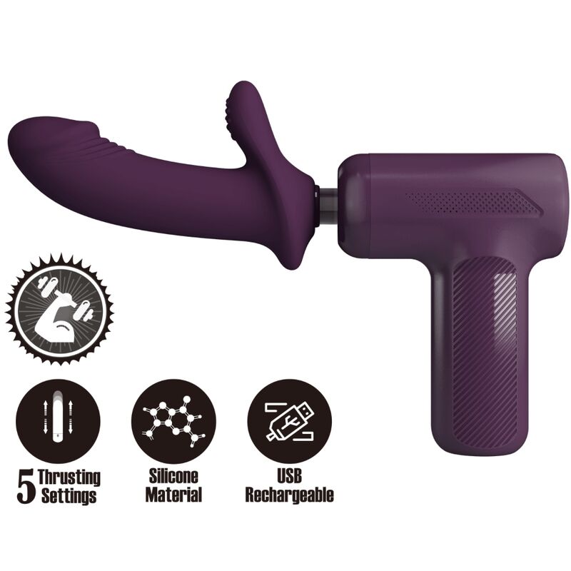 Vibratore Wand Pretty Love DJ Scholar — 5 Modalità, Viola