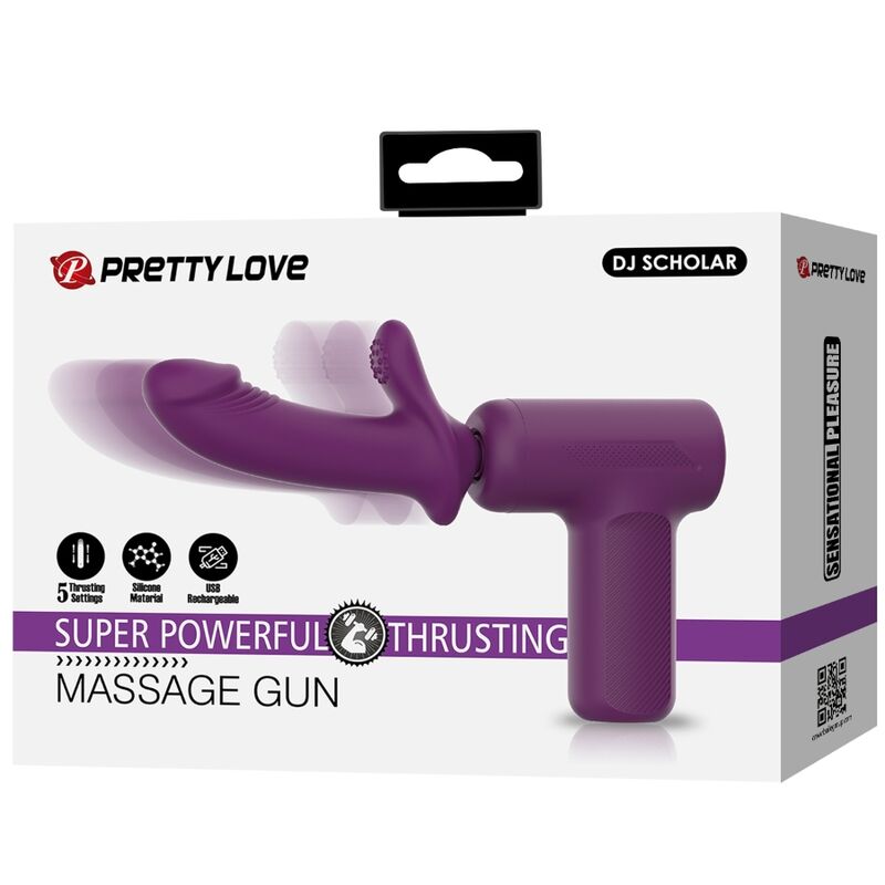 Vibratore Wand Pretty Love DJ Scholar — 5 Modalità, Viola