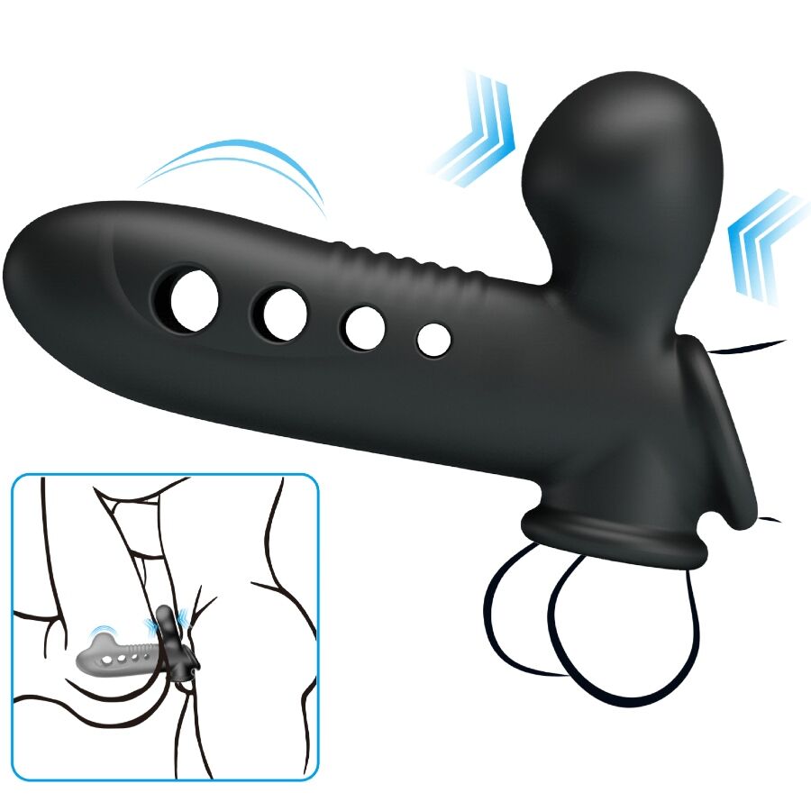Guaina Fallica con Airbag Pretty Love Crane — Nera