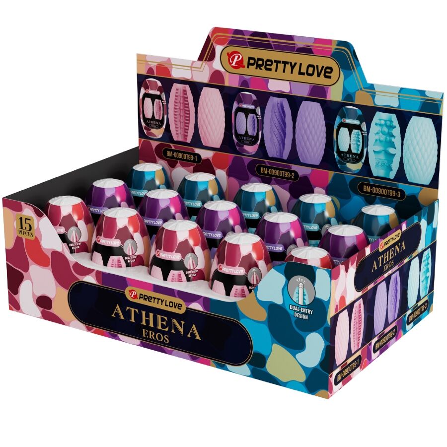 Masturbatore Maschile a Uovo Pretty Love Athena Eros — 15 pz