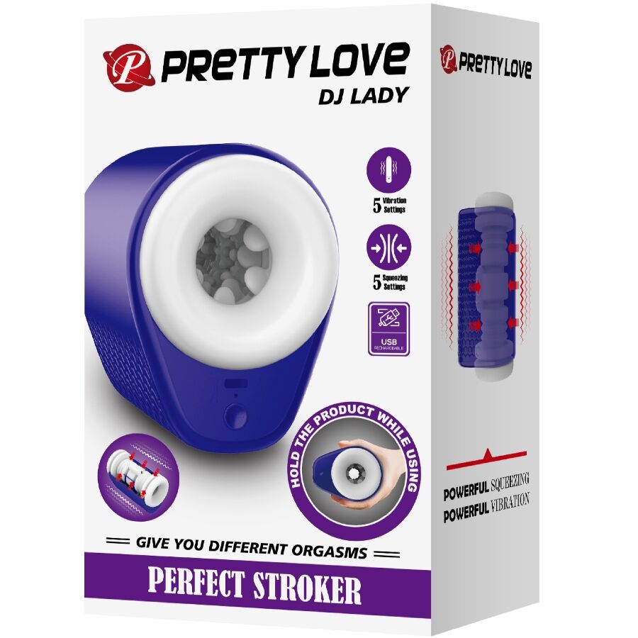 Masturbatore Maschile Vibrante Pretty Love DJ Lady — 5 Velocità