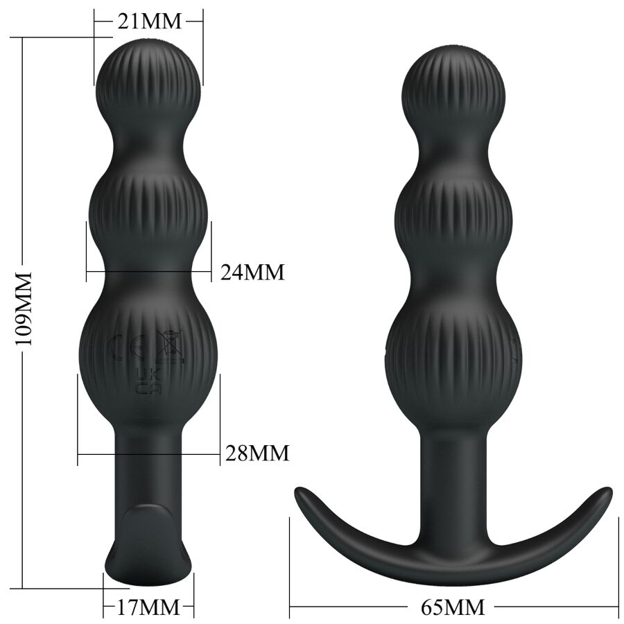 Plug Anale Vibrante Pretty Love Sidney — 10 Vibrazioni, Nero
