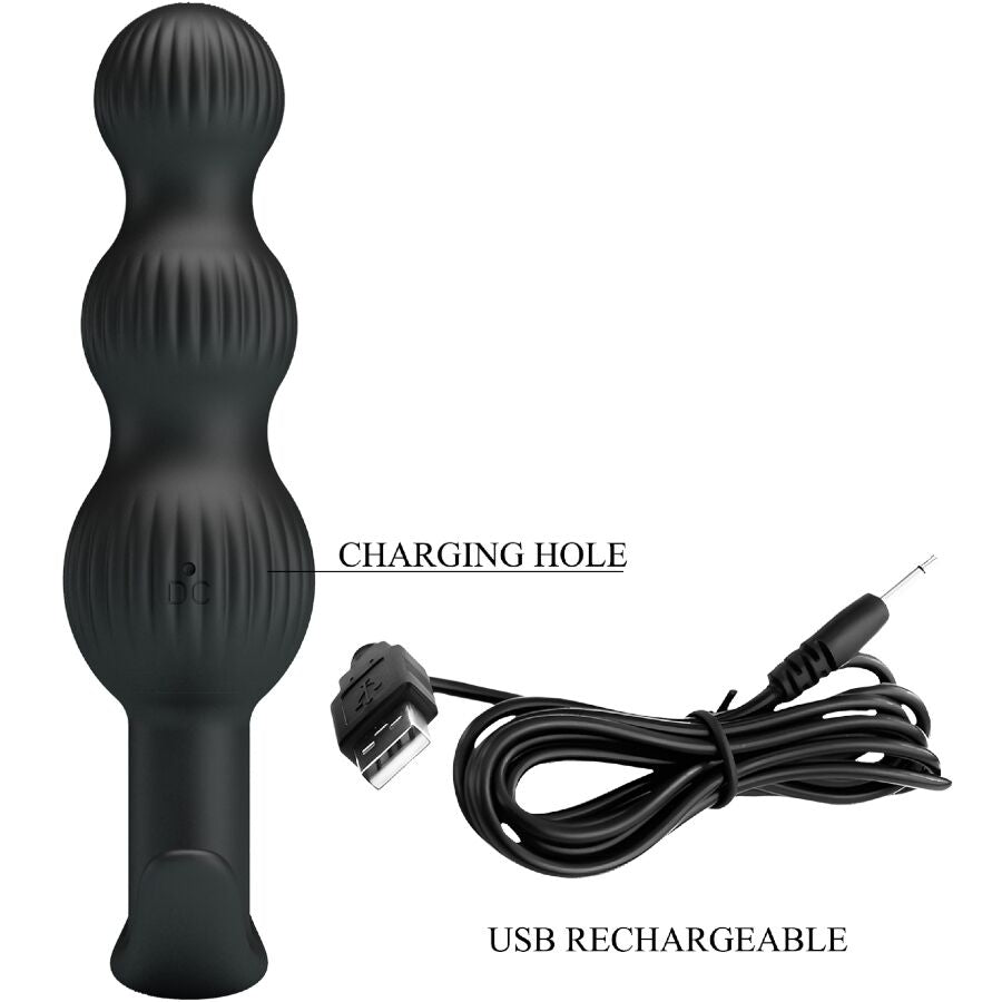 Plug Anale Vibrante Pretty Love Sidney — 10 Vibrazioni, Nero
