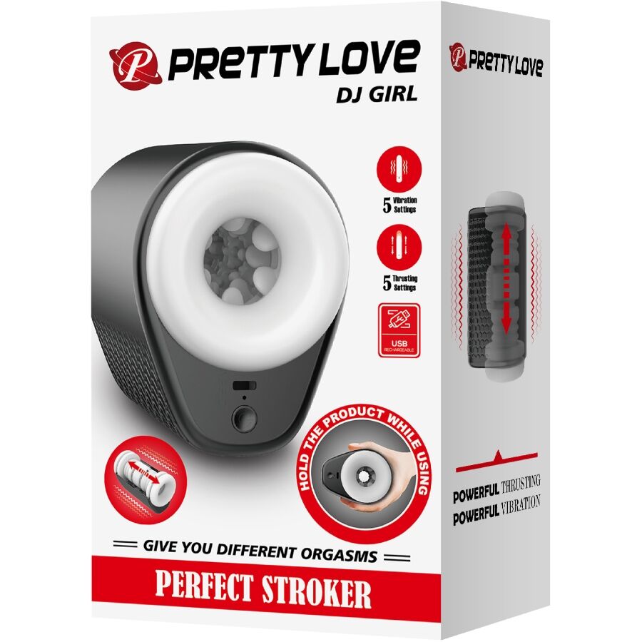 Masturbatore Maschile Vibrante Pretty Love DJ Girl — 5 Modalità