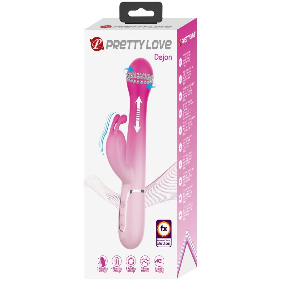 Vibratore Rabbit Pretty Love Dejon — 3 in 1, 7 Modalità