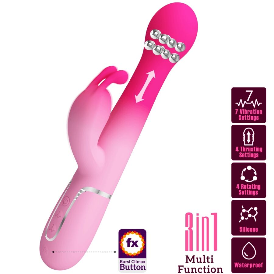 Vibratore Rabbit Pretty Love Dejon — 3 in 1, 7 Modalità