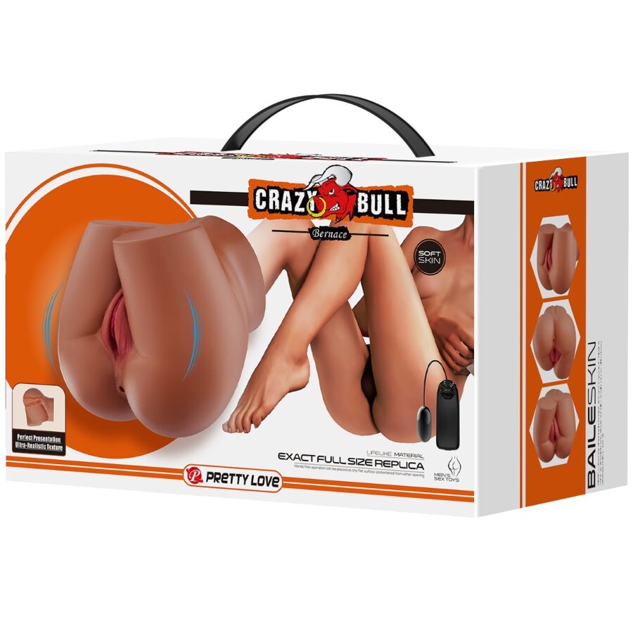 Masturbatore Maschile Doppio Foro Crazy Bull Bernace — Vibrante