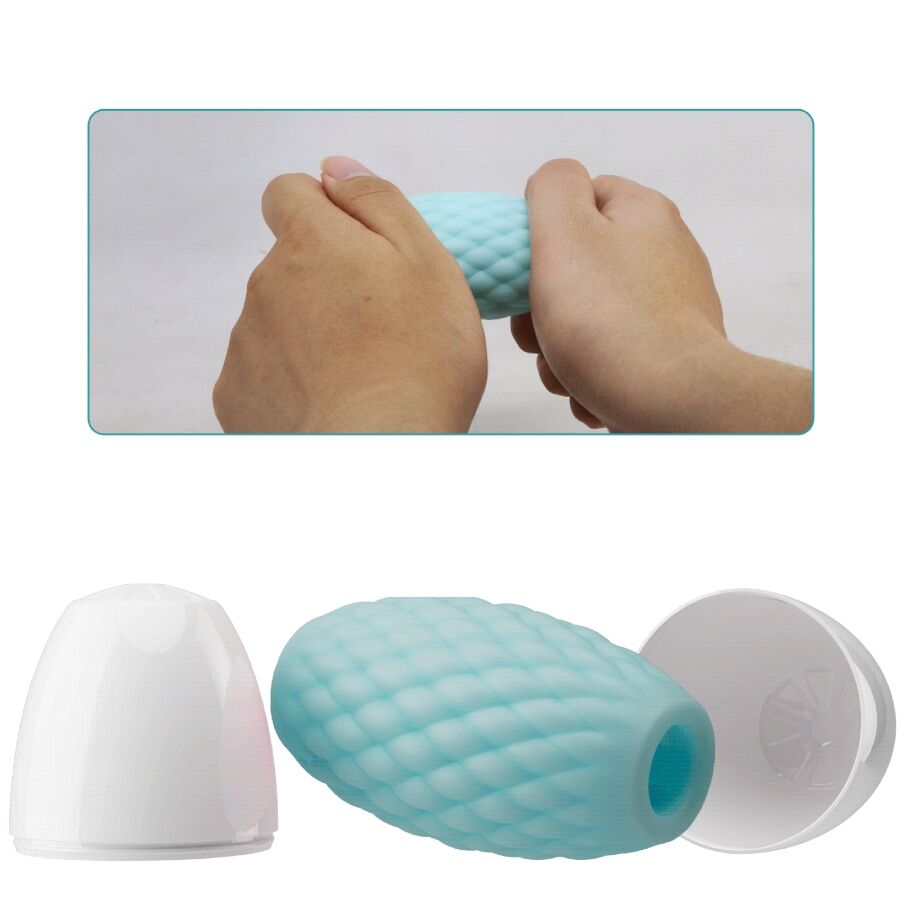 Masturbatore Maschile Pretty Love Athena Eros — Silicone, Azzurro