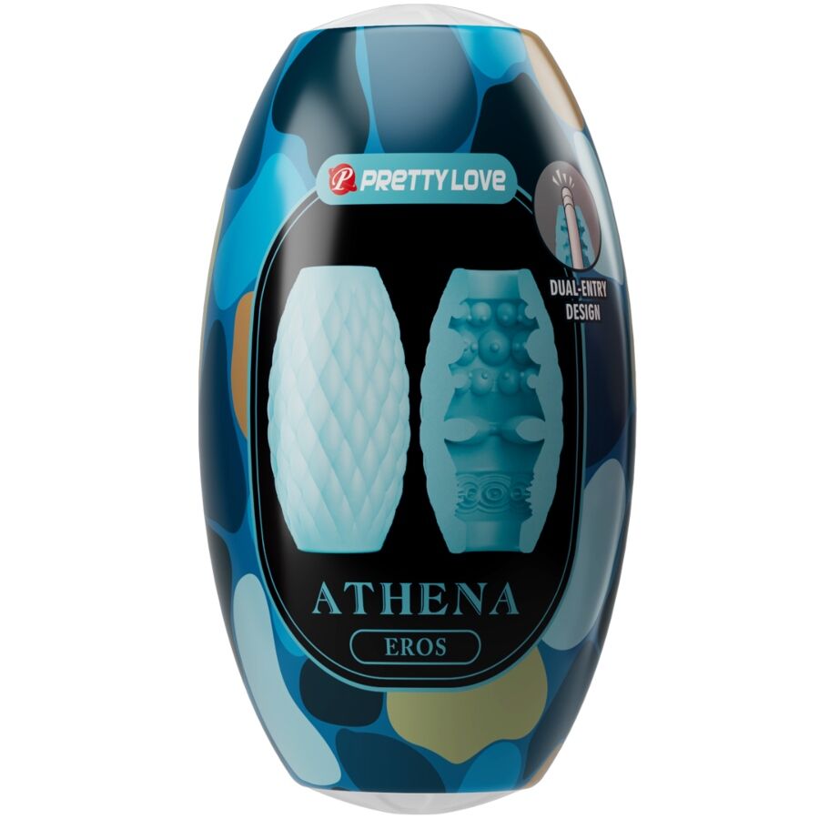Masturbatore Maschile Pretty Love Athena Eros — Silicone, Azzurro