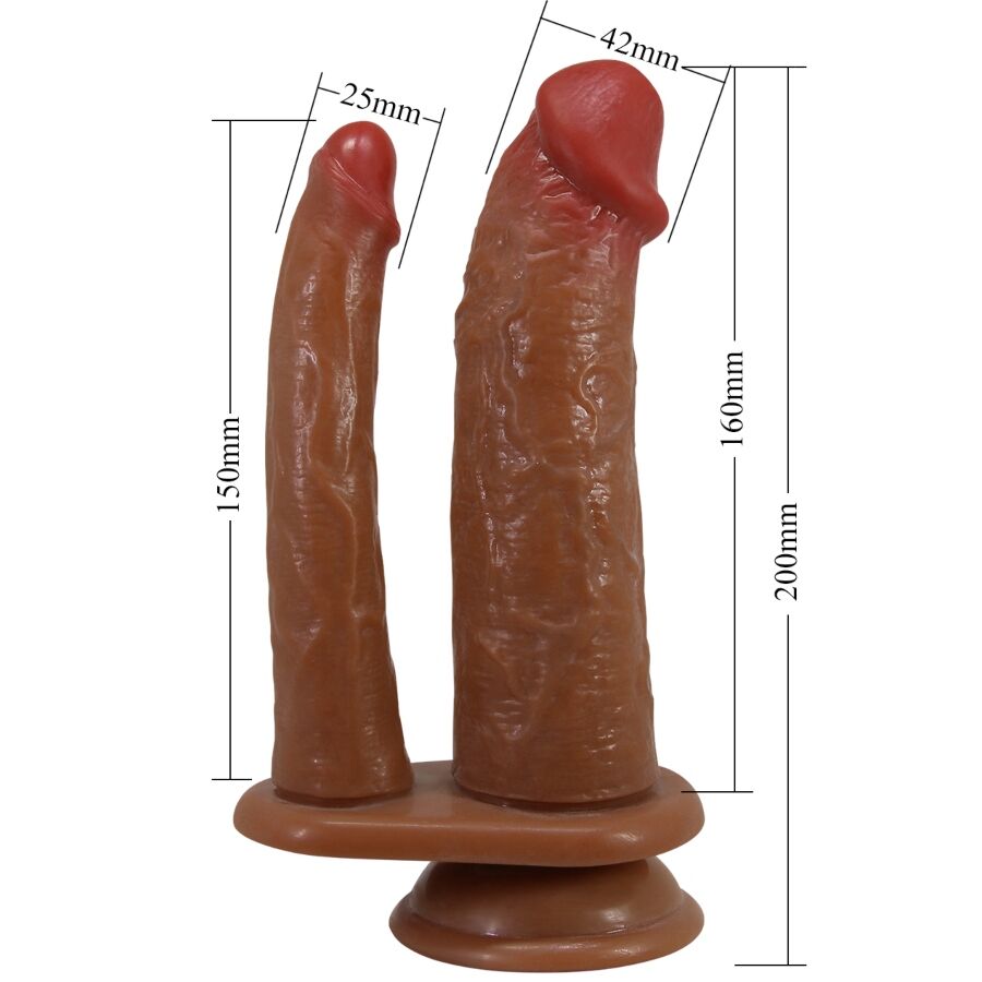 Doppio Dildo Realistico Pretty Love Goran — TPE Morbido