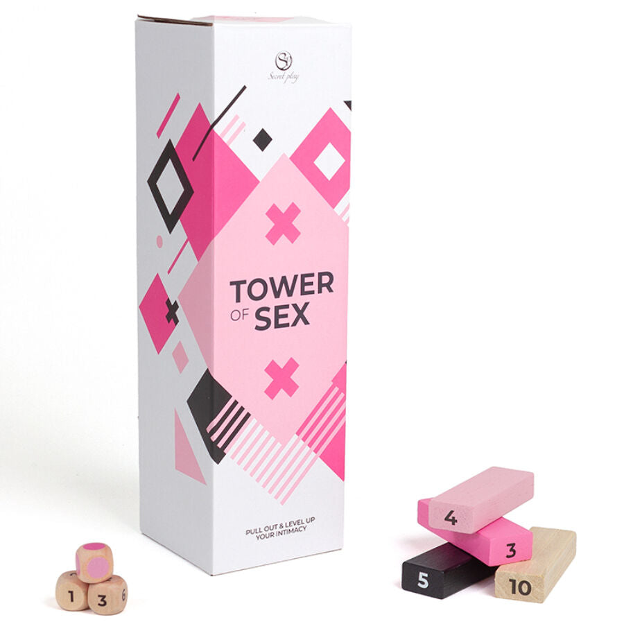 Gioco Erotico in Legno Secretplay Tower of Sex — 48 Pezzi