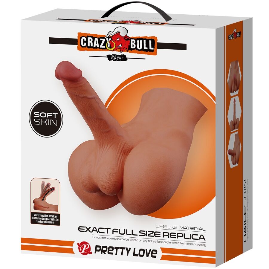 Masturbatore Maschile Realistico Crazy Bull Rhyne Back — Anale