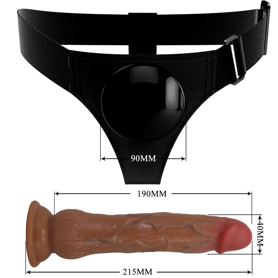 Imbracatura con Dildo Squirting Pretty Love Kyton — TPR 19 cm