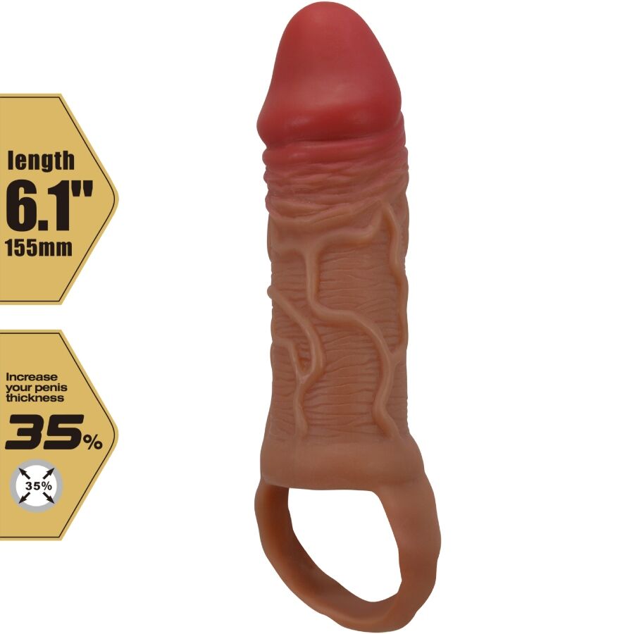 Guaina Fallica con Anello Fallico Pretty Love Pierre — 10 cm