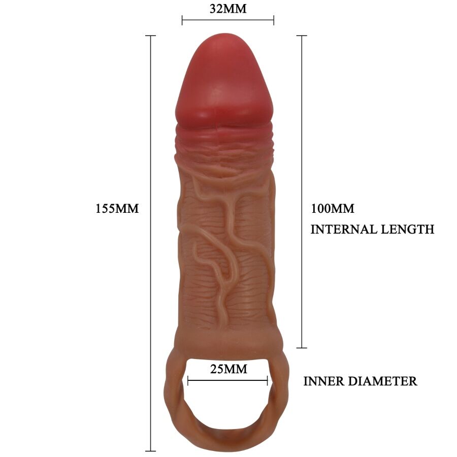 Guaina Fallica con Anello Fallico Pretty Love Pierre — 10 cm