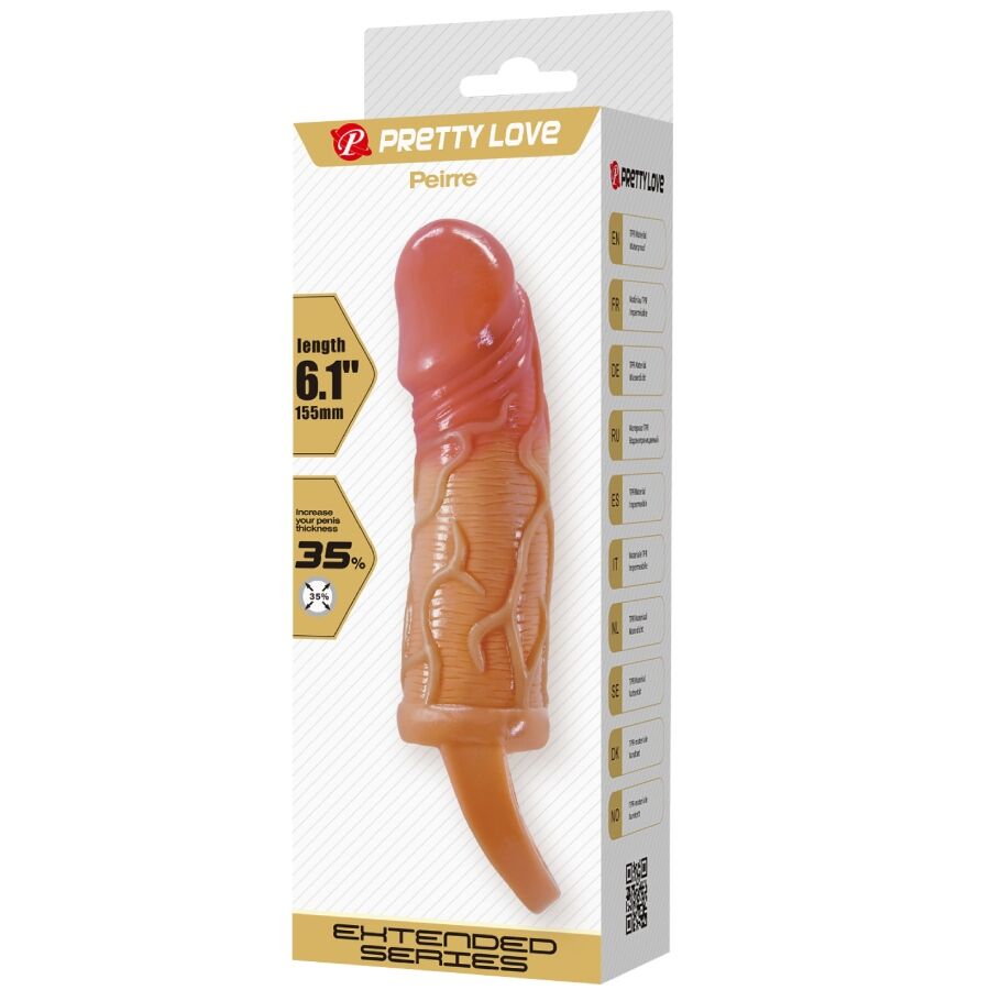 Guaina Fallica con Anello Fallico Pretty Love Pierre — 10 cm