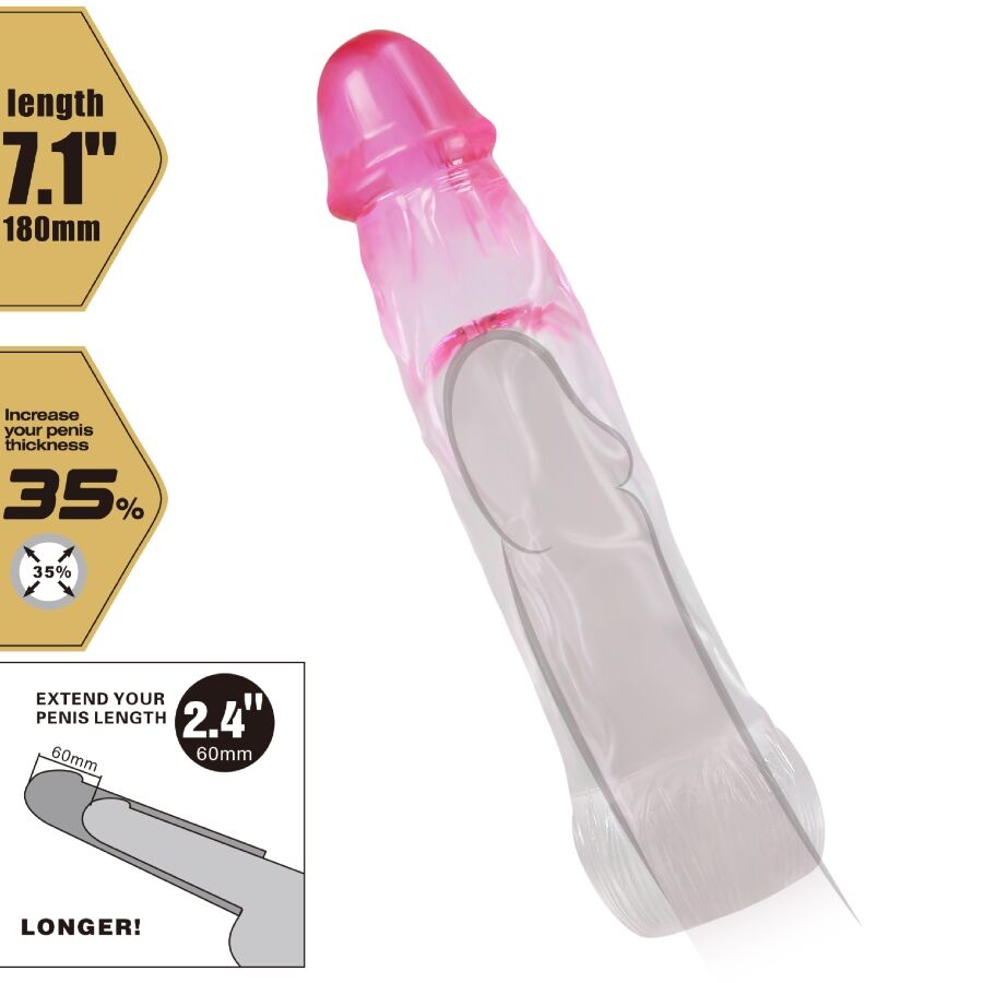 Guaina Fallica Estensore Pene Pretty Love Neron — 6 cm