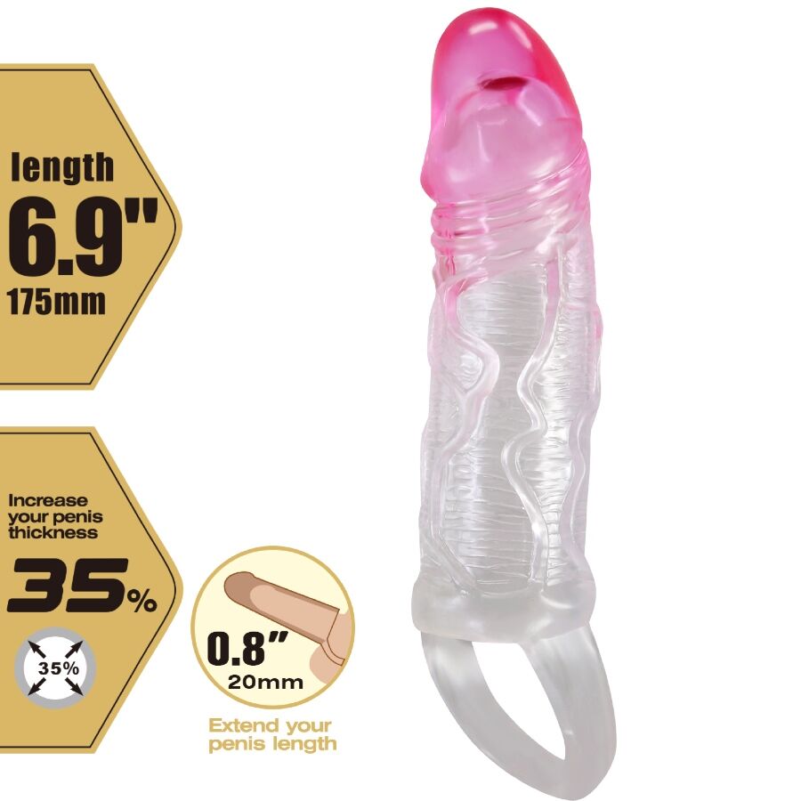Guaina Fallica Pretty Love Odes — Allargamento +2 cm, Rosa