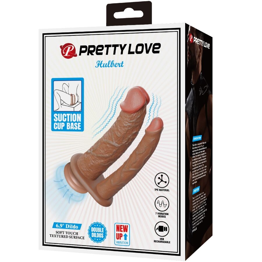 Dildo Doppio Realistico Vibrante Pretty Love Hulbert — TPE