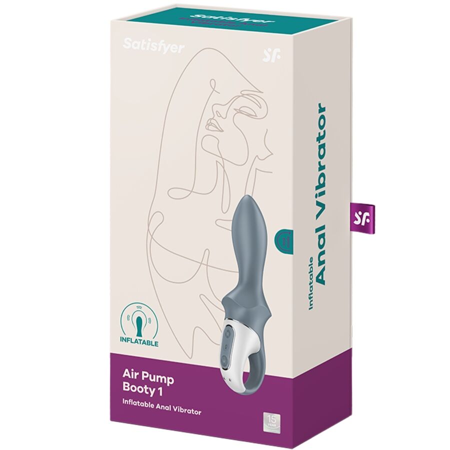 Plug Anale Gonfiabile Vibrante Satisfyer Air Pump Booty 1 — Grigio