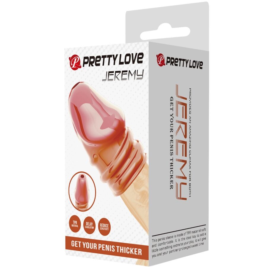 Copri Pene FOR HIM Jeremy Più Spesso Rosa — Gomma TPR