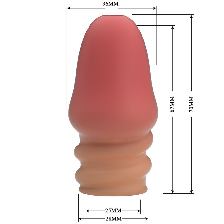 Copri Pene FOR HIM Jeremy Più Spesso Rosa — Gomma TPR