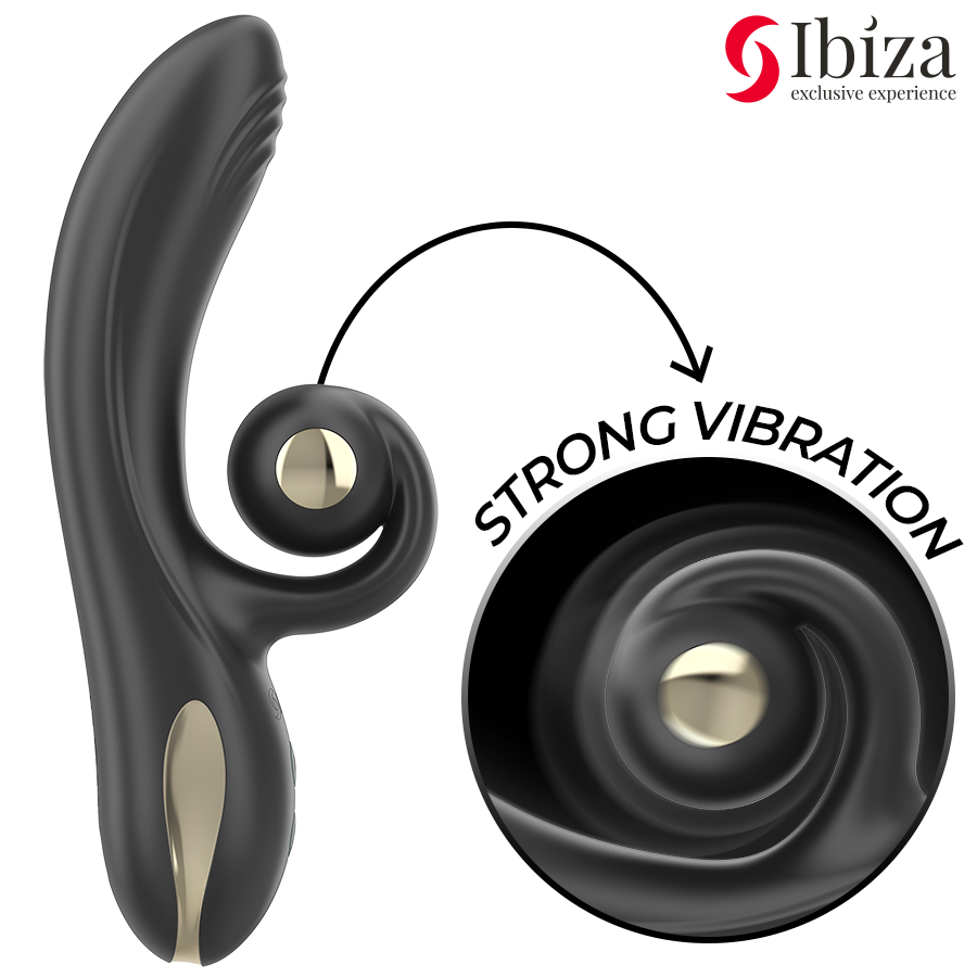 Vibratore Rabbit Rotante Ibiza Twister — Doppio Motore