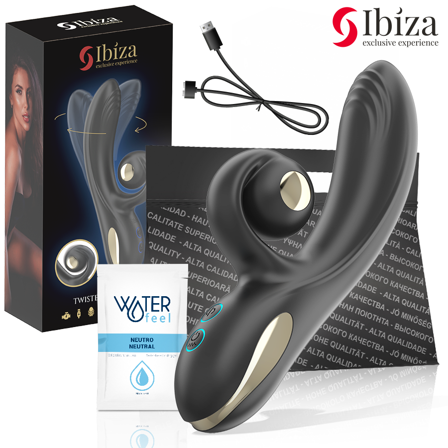 Vibratore Rabbit Rotante Ibiza Twister — Doppio Motore