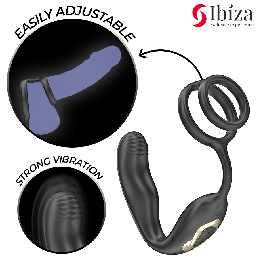 Anello Fallico Vibrante Rotante Ibiza Wiggle — Telecomandato
