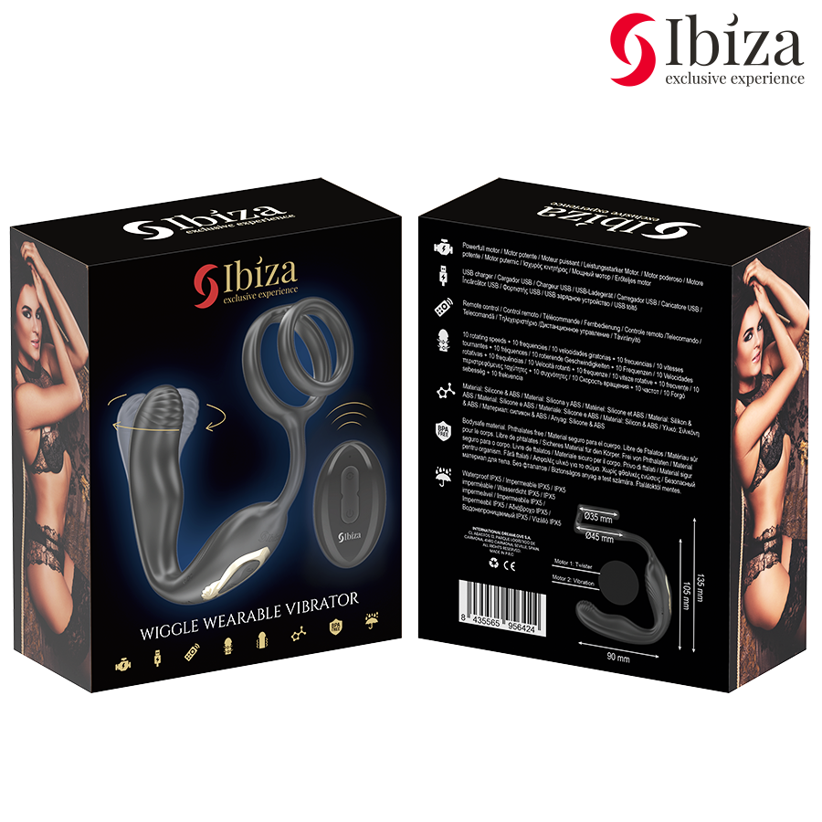 Anello Fallico Vibrante Rotante Ibiza Wiggle — Telecomandato