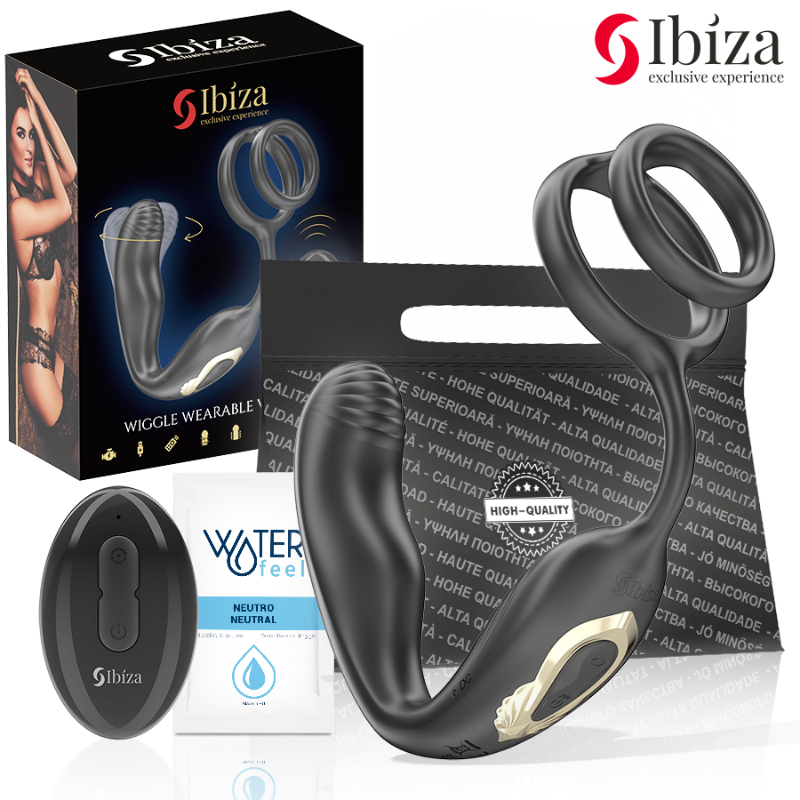 Anello Fallico Vibrante Rotante Ibiza Wiggle — Telecomandato