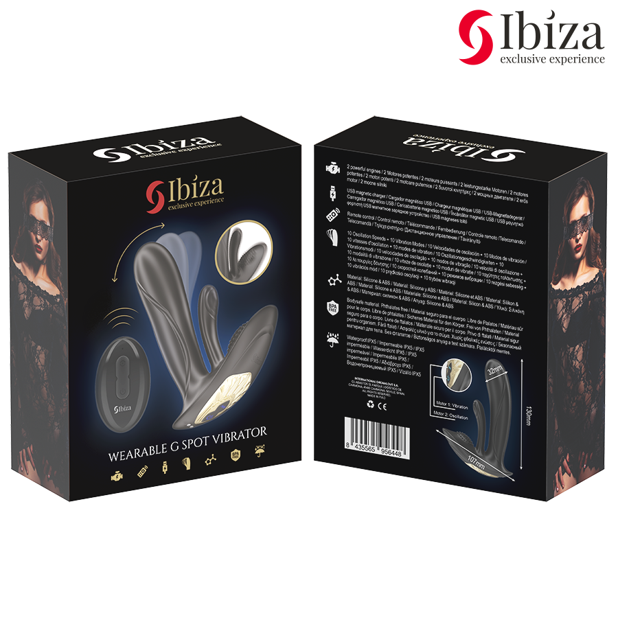 Vibratore Rabbit Indossabile Ibiza — Punto G e Clitoride, Telecomando