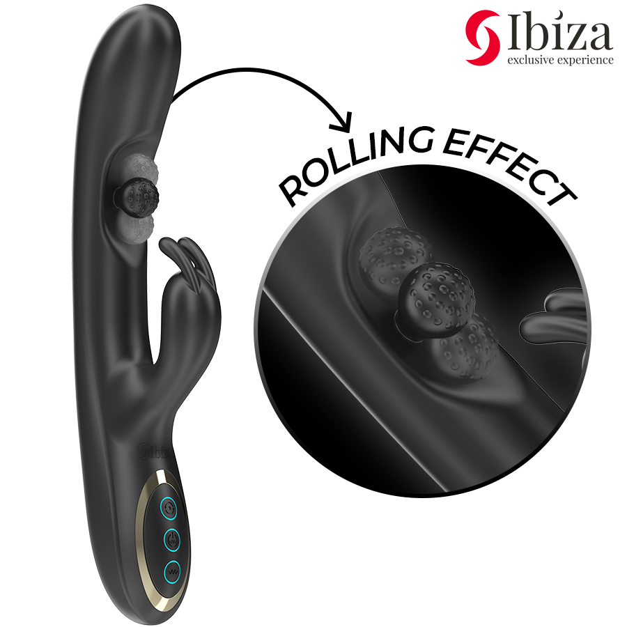 Vibratore Rabbit con Perla Rotante Ibiza — 3 Motori