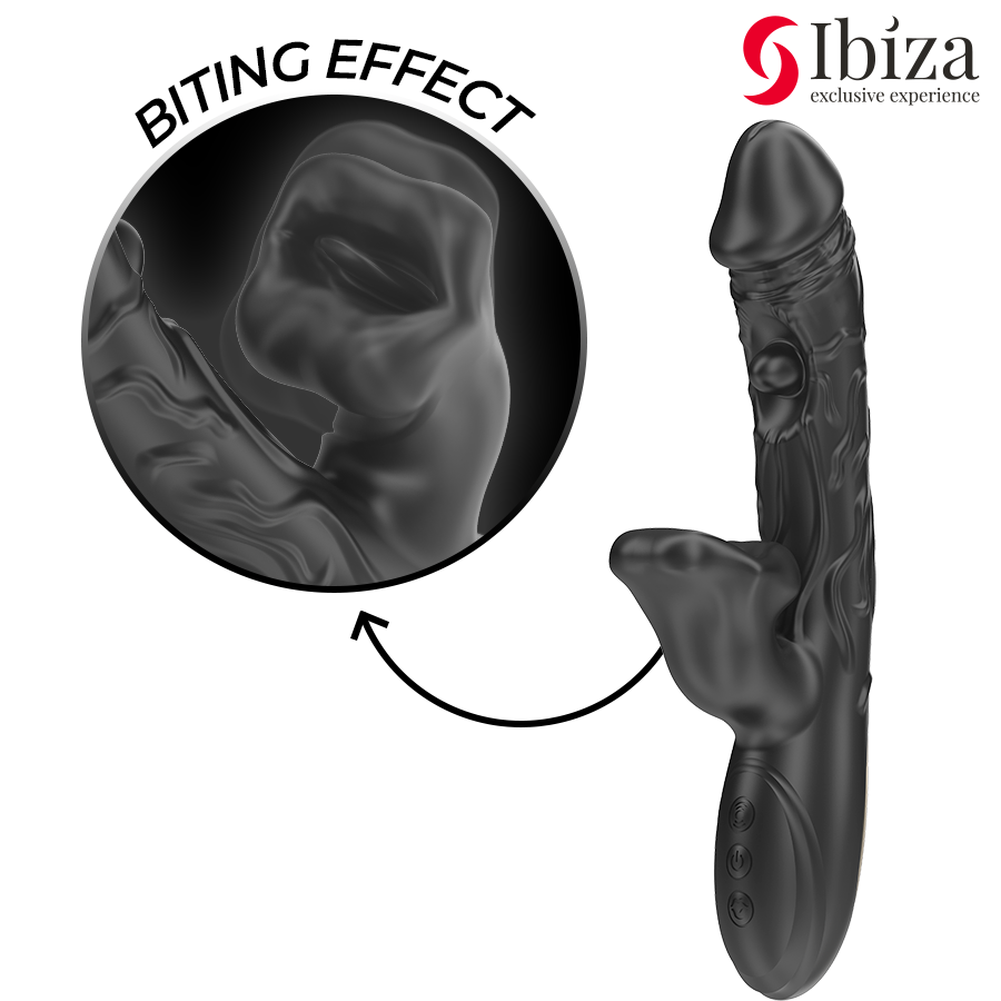 Vibratore Rabbit con Rotazione Ibiza — 3 Motori, Effetto Morso