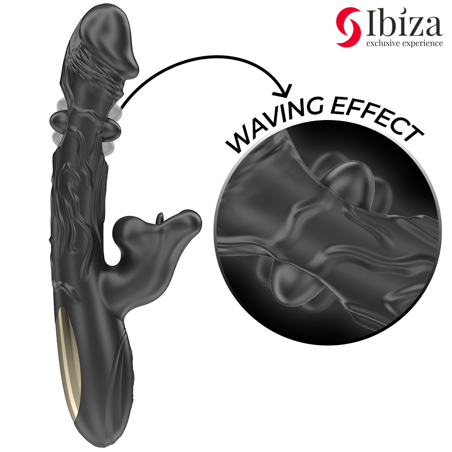 Vibratore Rabbit con Rotazione Ibiza — 3 Motori, Effetto Morso