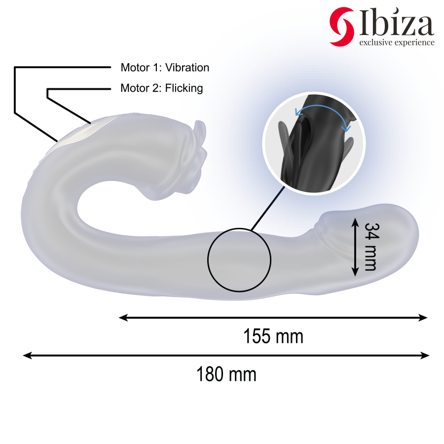 Vibratore Succhia Clitoride Ibiza Rose — Effetto Flicking